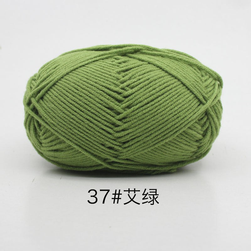 40-50 g/conjunto 4 camadas de algodão de leite (80%) fio de tricô bordado ting