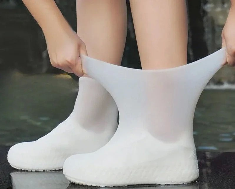 1 par de capas de sapato de silicone à prova d'água, borracha resistente a
