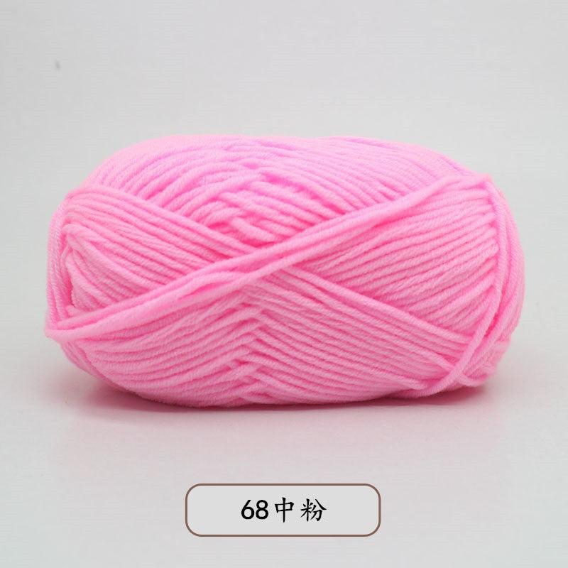 40-50 g/conjunto 4 camadas de algodão de leite (80%) fio de tricô bordado ting