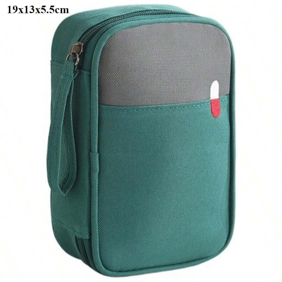 Bolsa médica portátil para viagem, kit de primeiros socorros à prova d'água, grande capacidade, organizador de armazenamento de medicamentos, bolsa de emergência para acampamento