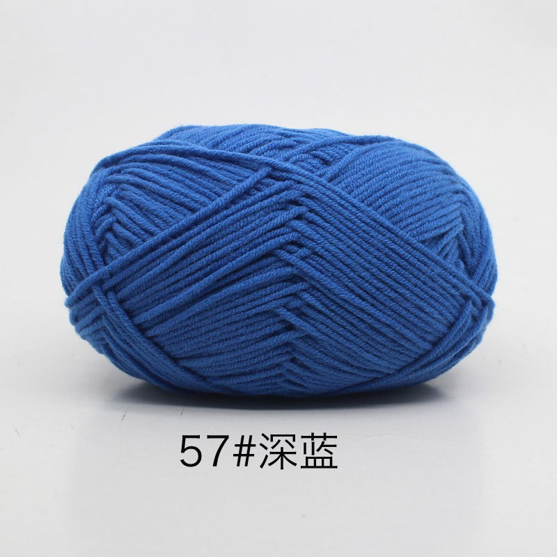 40-50 g/conjunto 4 camadas de algodão de leite (80%) fio de tricô bordado ting