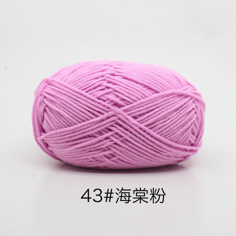 40-50 g/conjunto 4 camadas de algodão de leite (80%) fio de tricô bordado ting