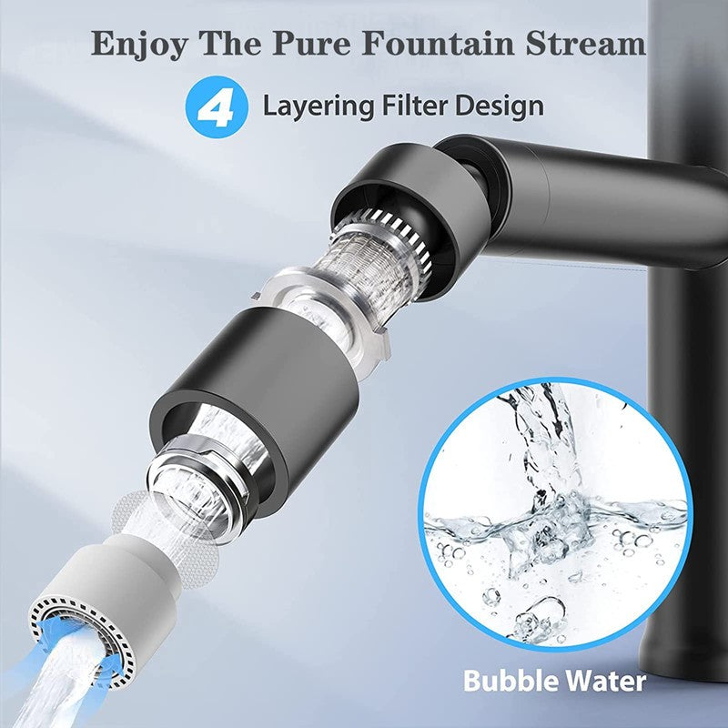 Função dupla anti-respingo bubbler torneira da cozinha aerador 360 graus girat