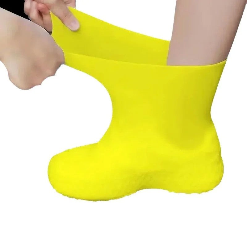 1 par de capas de sapato de silicone à prova d&#39;água, borracha resistente a