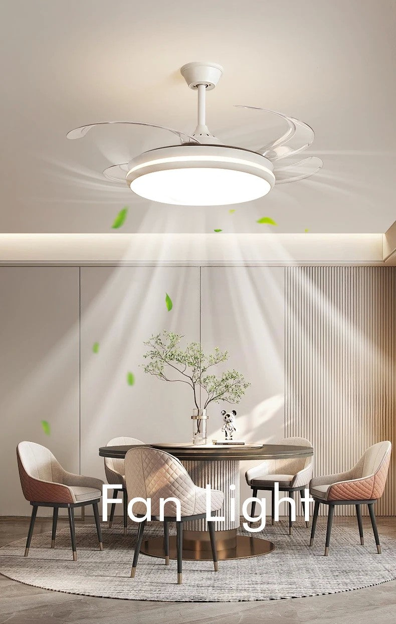 Moderno nórdico led ventiladores de teto com luzes decoração para casa vento