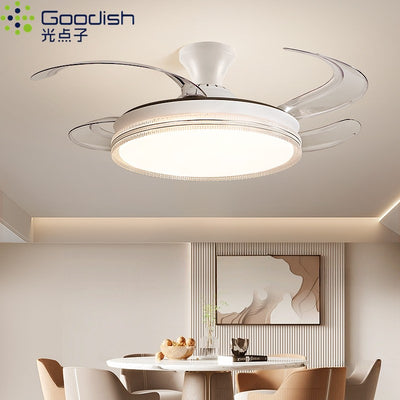Moderno nórdico led ventiladores de teto com luzes decoração para casa vento