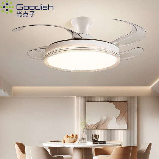 Moderno nórdico led ventiladores de teto com luzes decoração para casa vento