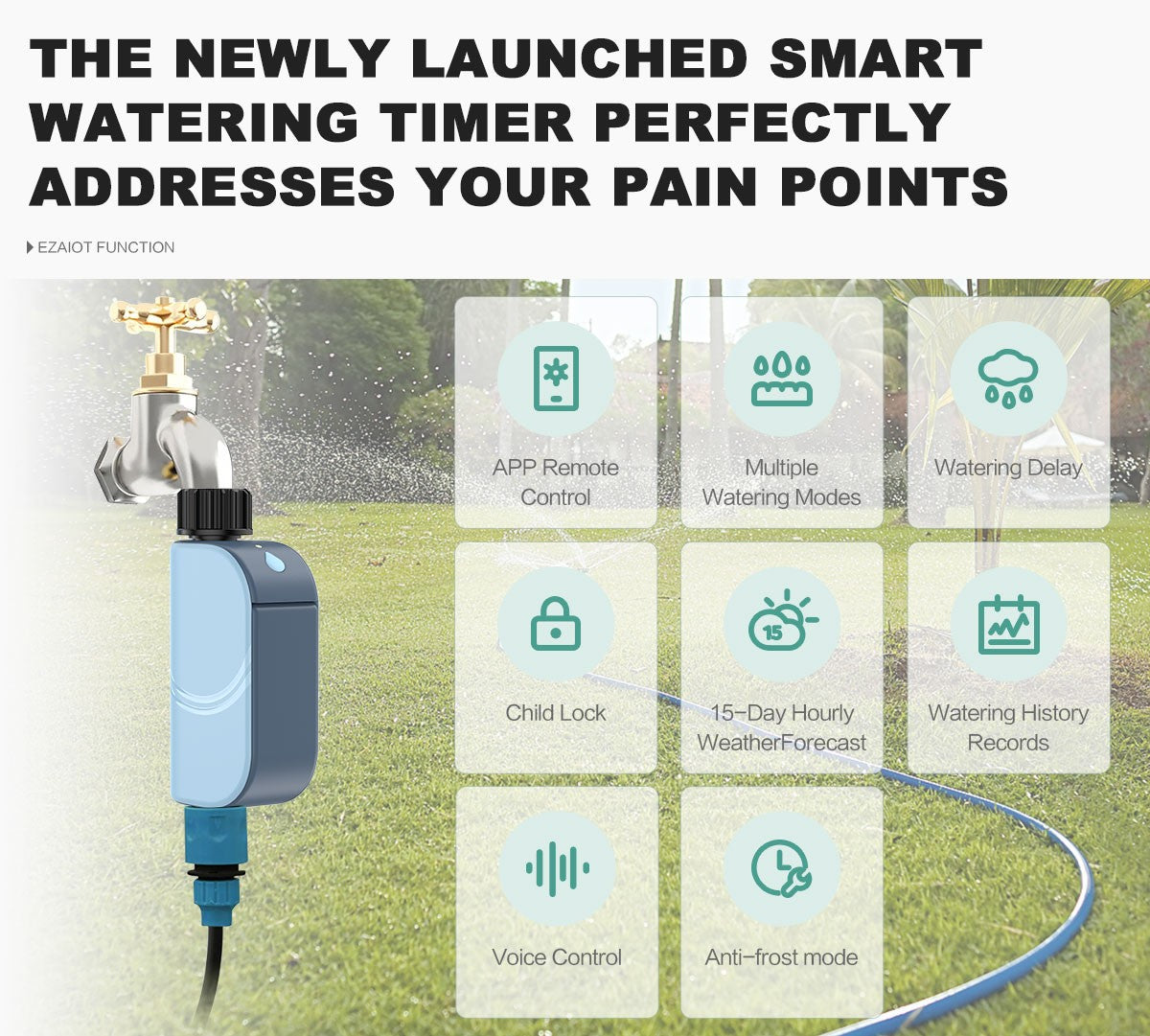 Inteligente wi fi jardim rega temporizador tuya sprinkler automático sistema de
