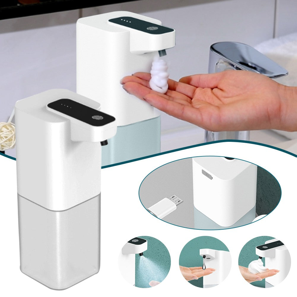 Dispensador de sabão automático recarregável USB, Touchless, portátil, espum