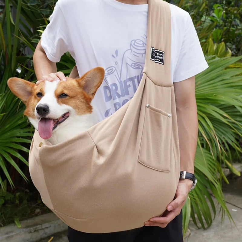 Bolsa confortável para cães, bolsa de ombro crossbody para animais de estimaç