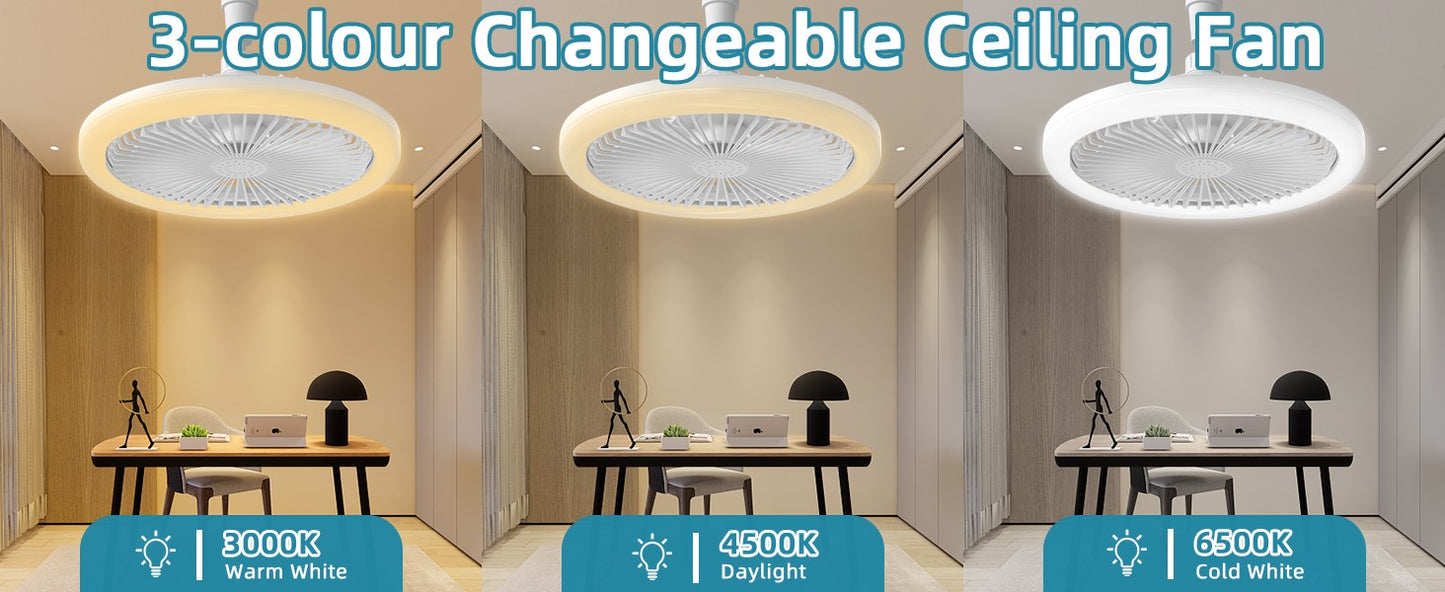 Iralan ventilador de teto moderno com luz led ventilador luz e27 parafuso ventil
