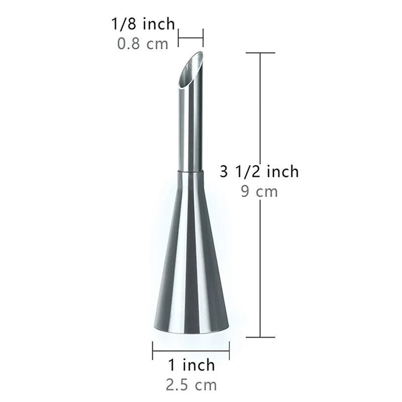 1 peça de aço inoxidável puff boca bolo puff creme flor espremedor ocidental
