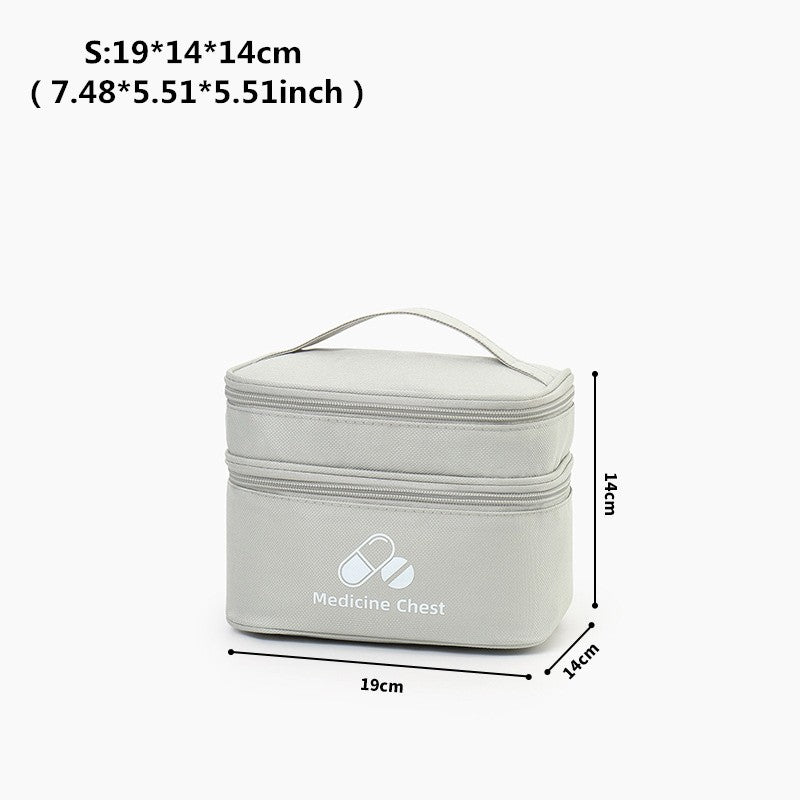 Kit de primeiros socorros para viagem em casa, camada dupla, armazenamento de cl