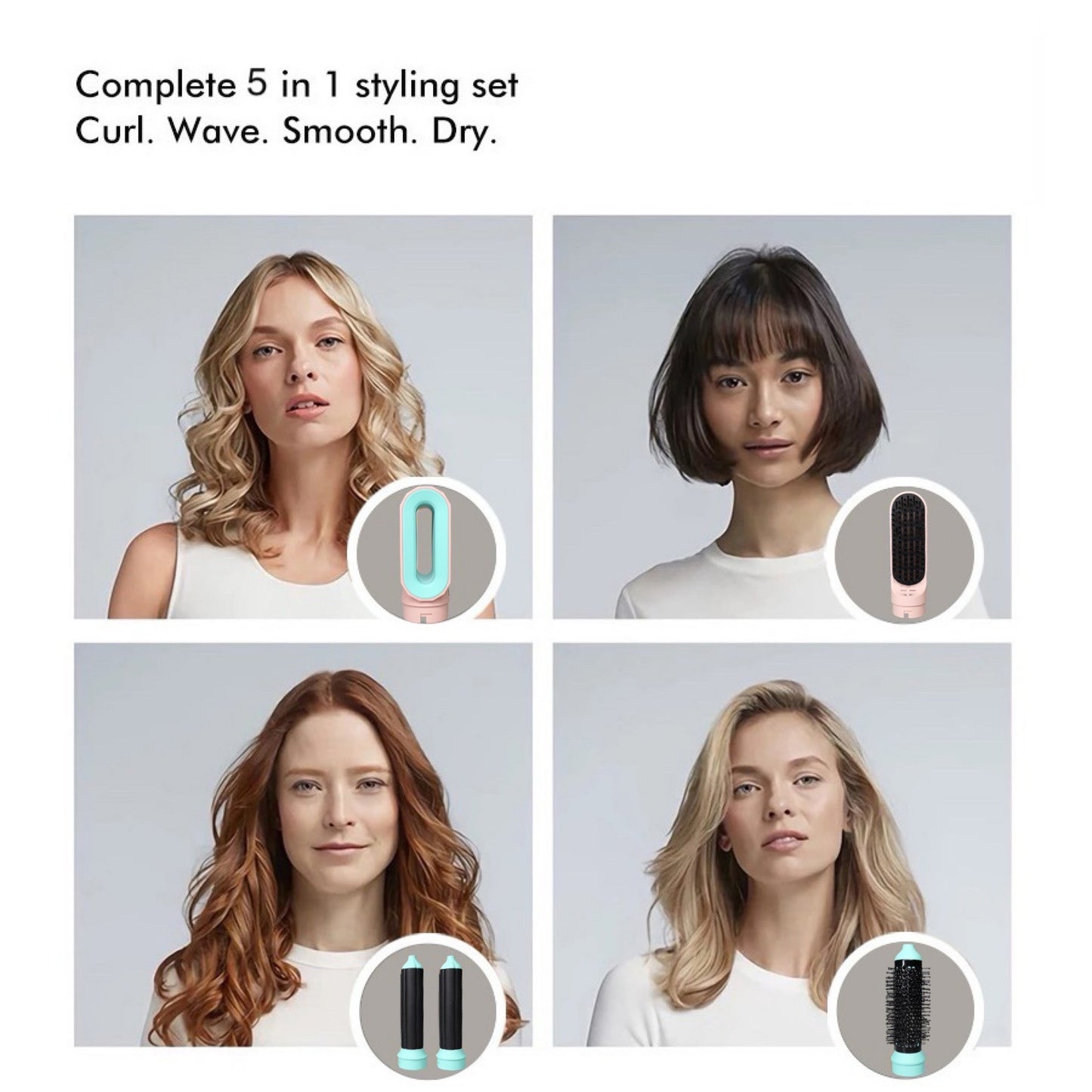 5 em 1 multi modelador novo design secador de cabelo para cabelo 5 em 1 modelado