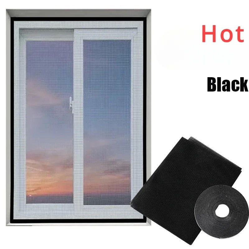 Diy mosquiteiro auto-adesivo interior anti-insetos mosca tela cortinas janela ne