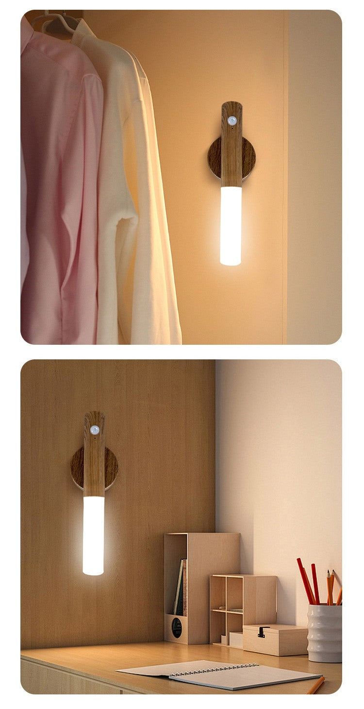 Sensor de movimento inteligente luz noturna led recarregável lâmpada de parede