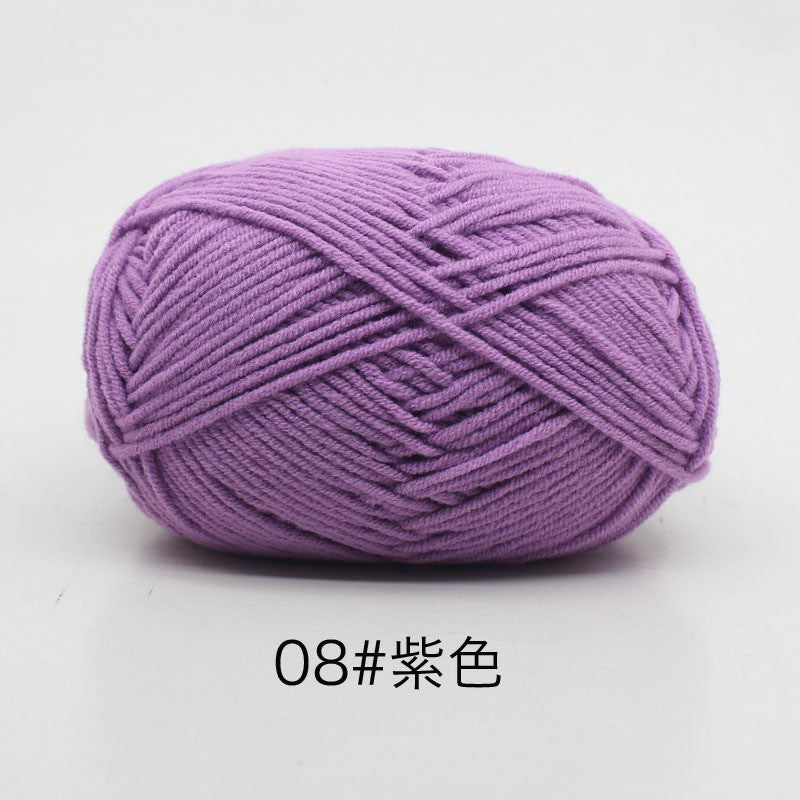 40-50 g/conjunto 4 camadas de algodão de leite (80%) fio de tricô bordado ting