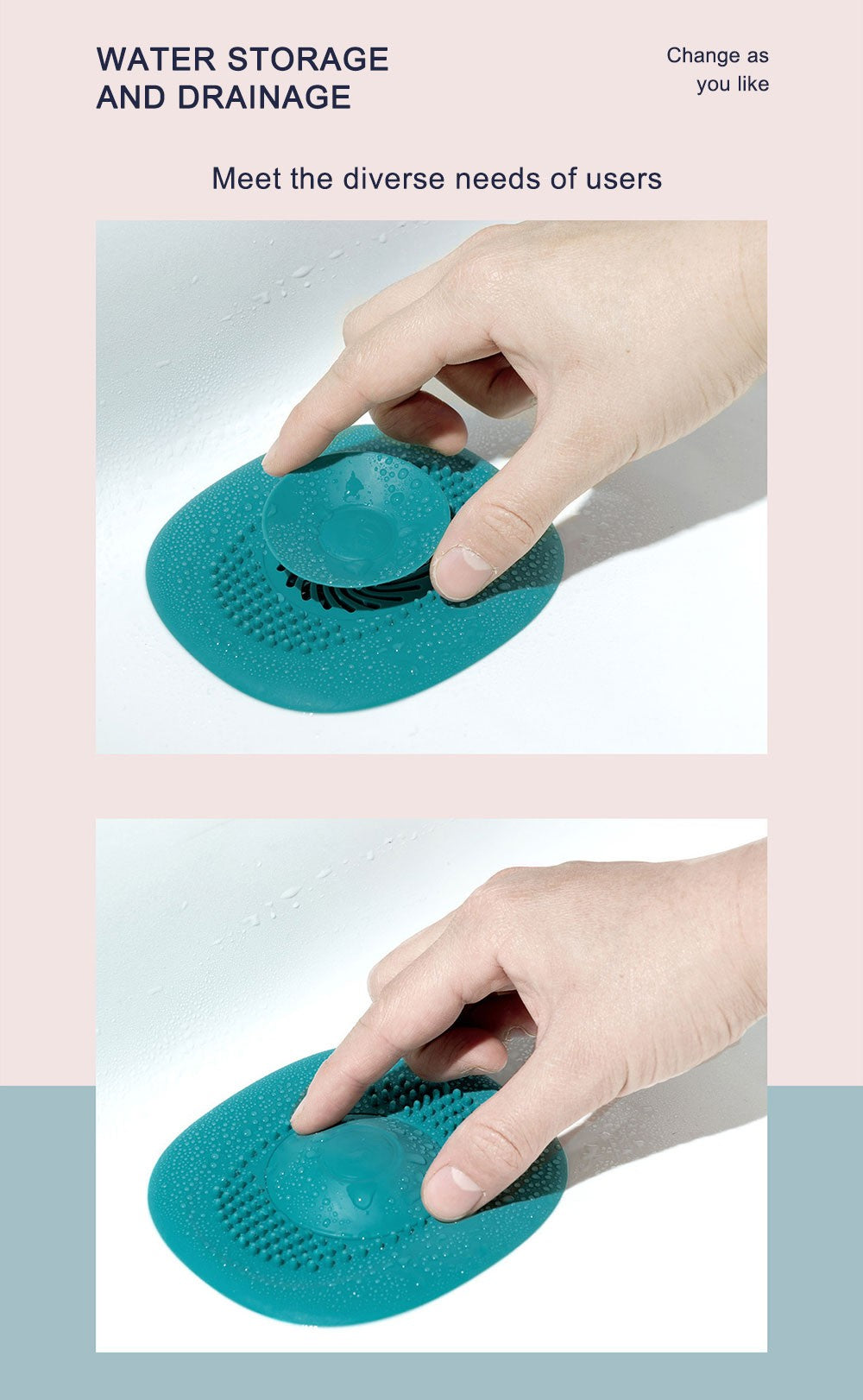 Silicone pia da cozinha plug chuveiro dreno capa rolha pia filtro escorredor dre