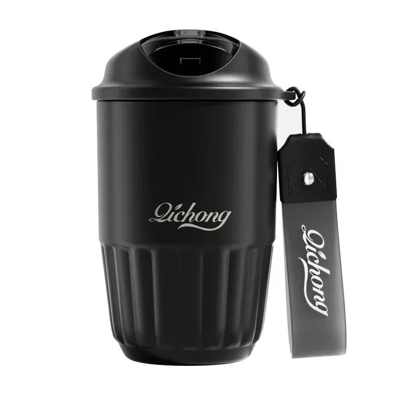 410ml forro cerâmico garrafa térmica xícara de café parede dupla aço inoxid
