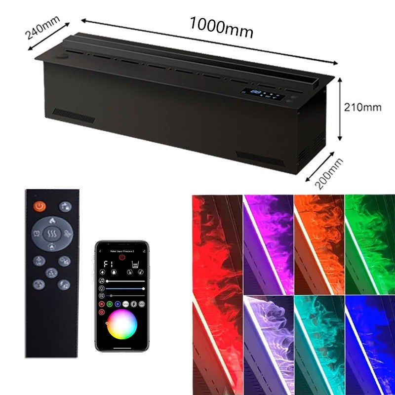 Lareira elétrica interna inteligente de vapor de água, vapor inteligente, cham