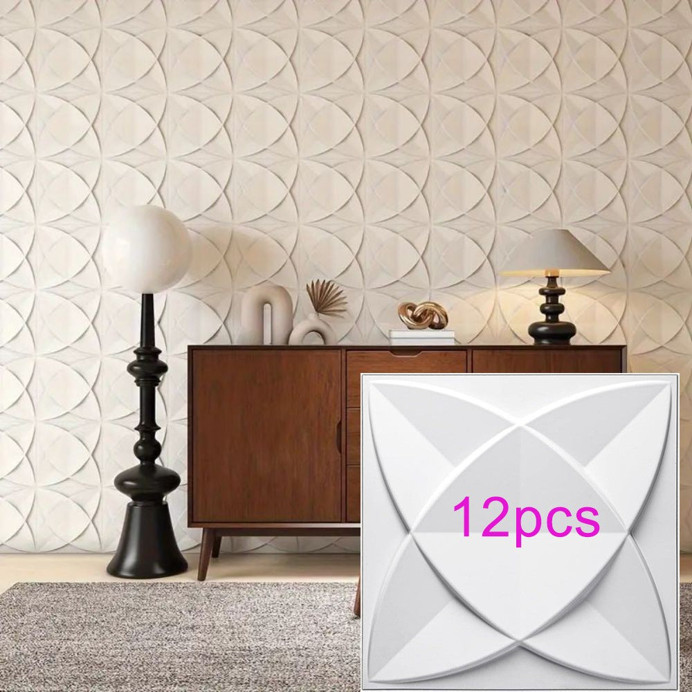 Painel de parede texturizado 3D KUUJOJOJO para decoração de parede interna, ad