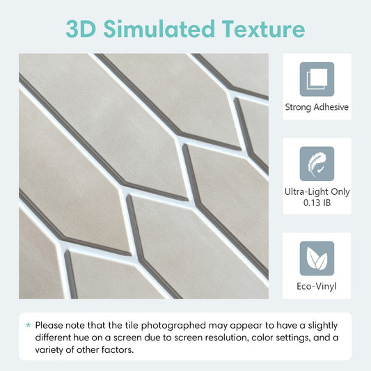 10 painéis de parede 3D dos peças, telhas do backsplash da cascata e da vara,