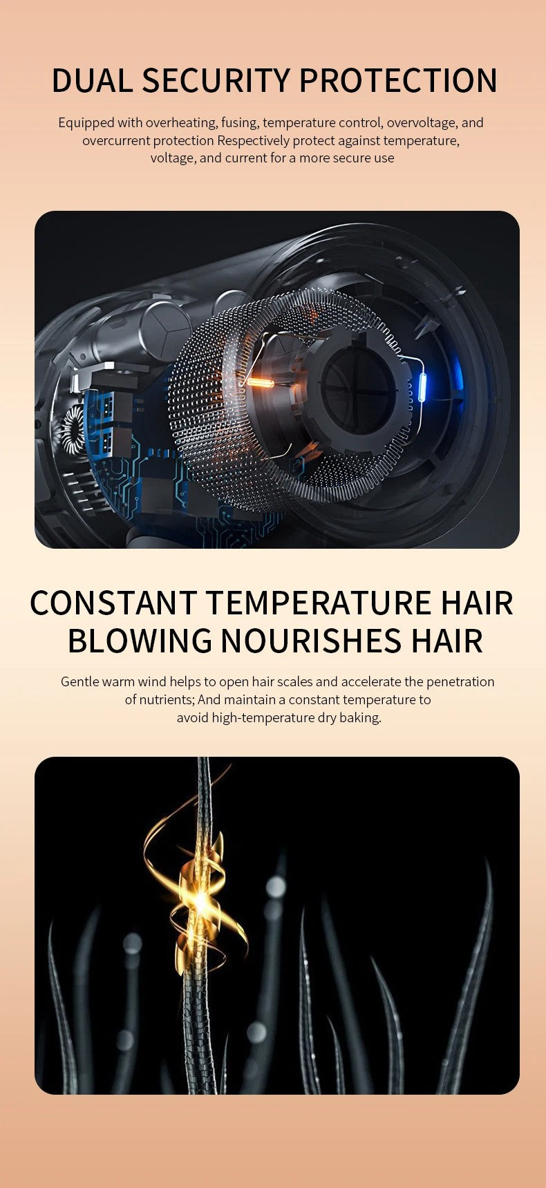 F33 t821 secador de cabelo profissional vento quente e frio escova de ar secador