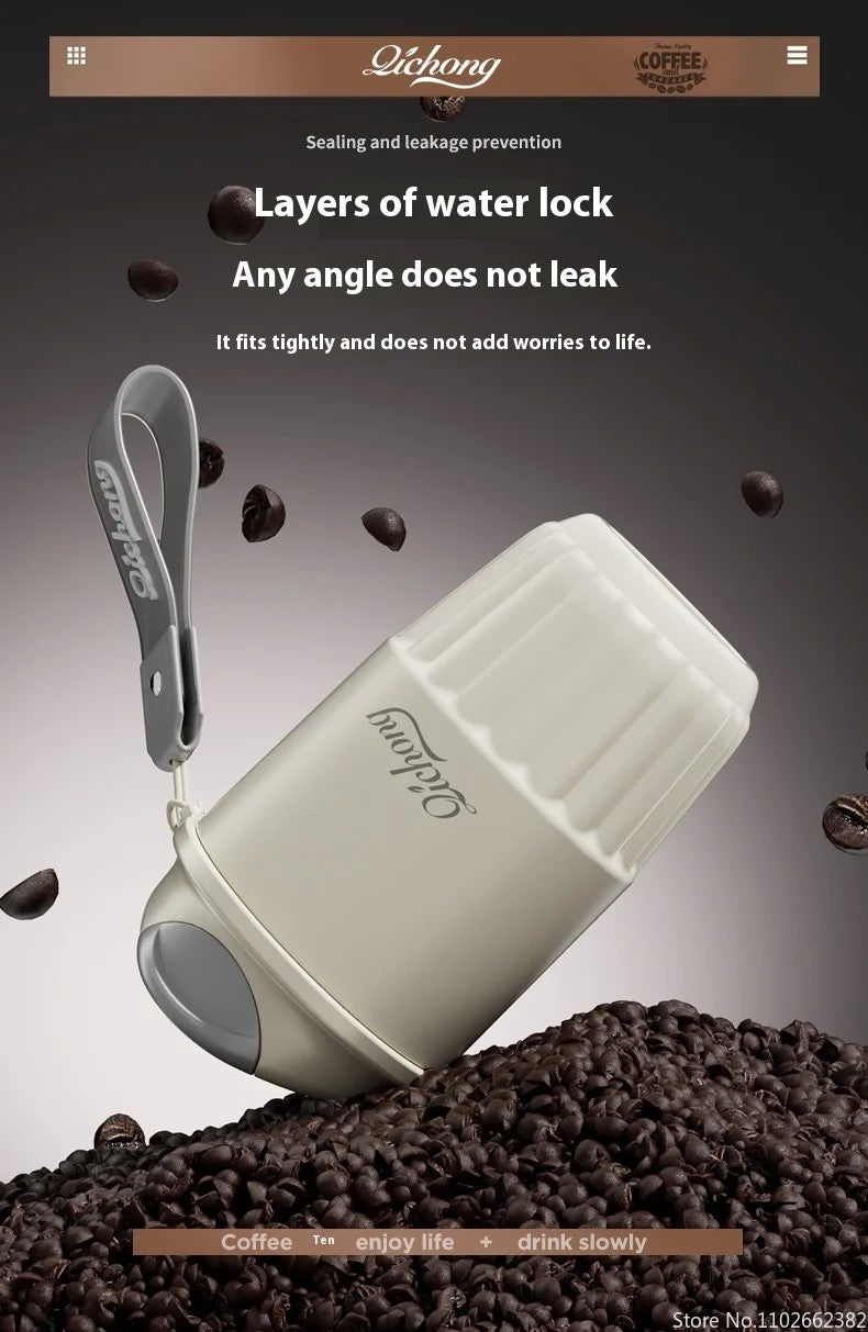 410ml forro cerâmico garrafa térmica xícara de café parede dupla aço inoxid