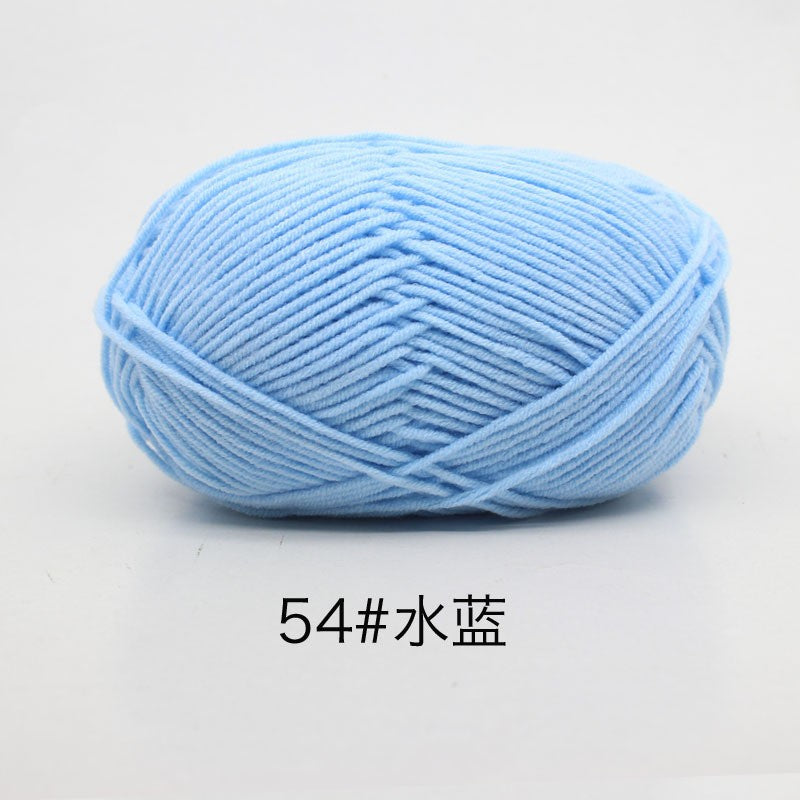 40-50 g/conjunto 4 camadas de algodão de leite (80%) fio de tricô bordado ting