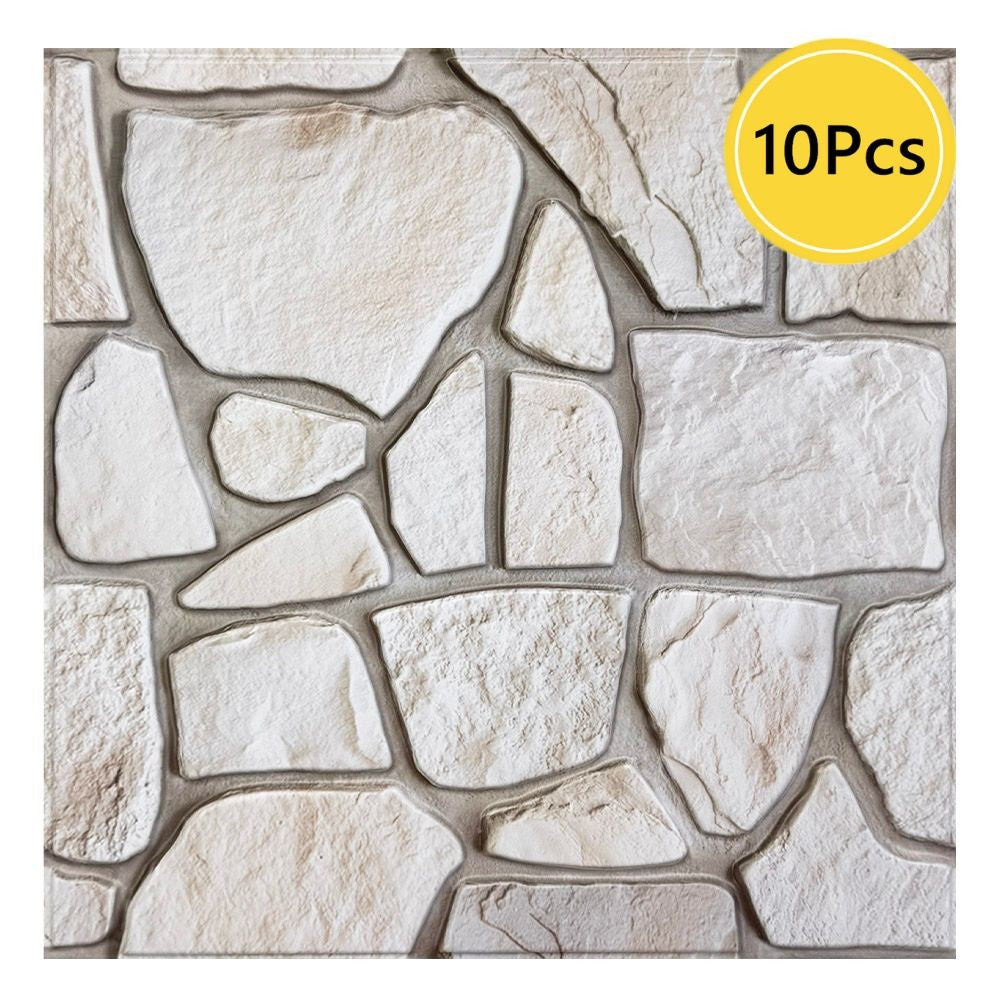 Painéis de parede de pedra falsa 3D, Peel and Stick Tile, Adesivo decorativo de