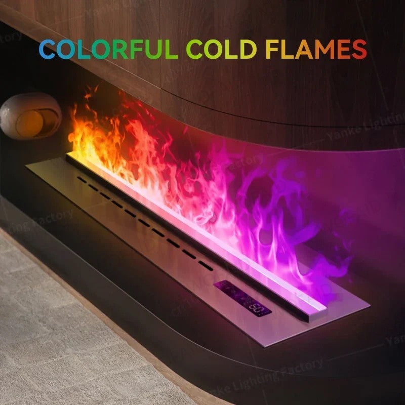Lareira atomizada 3d com chama de vapor colorida eco casa inteligente interior d