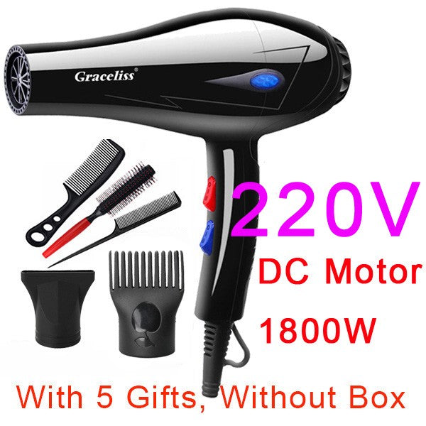 Original ue plug vento quente e frio profissional secador de cabelo secador de c