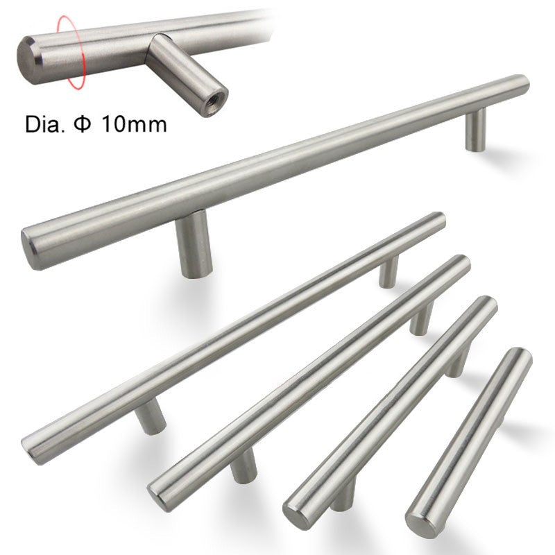 50mm a 500mm de aço inoxidável porta da cozinha armário t barra alça puxador