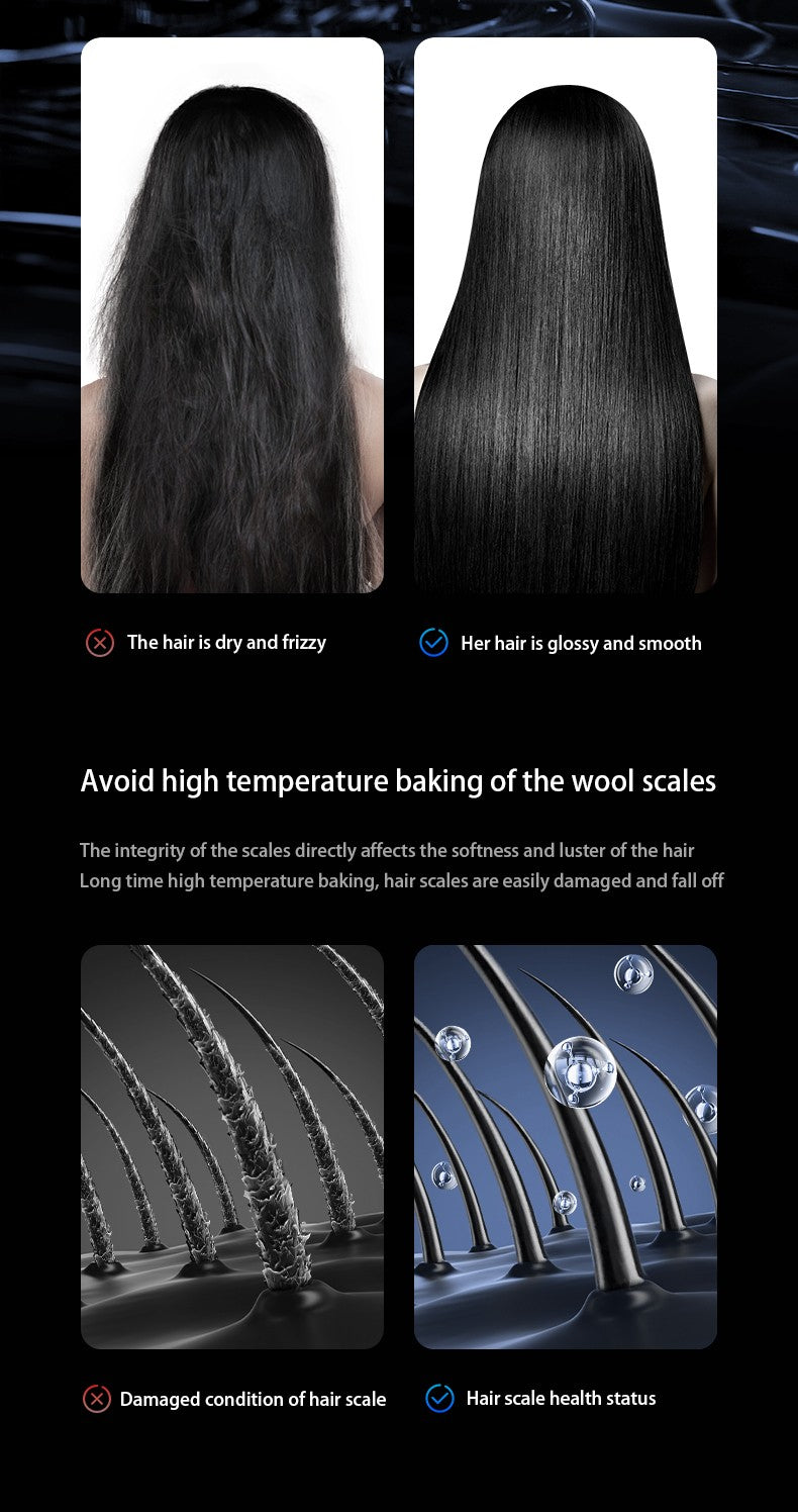 Secador de cabelo elétrico de alta velocidade, alta potência, 1600W, íon nega