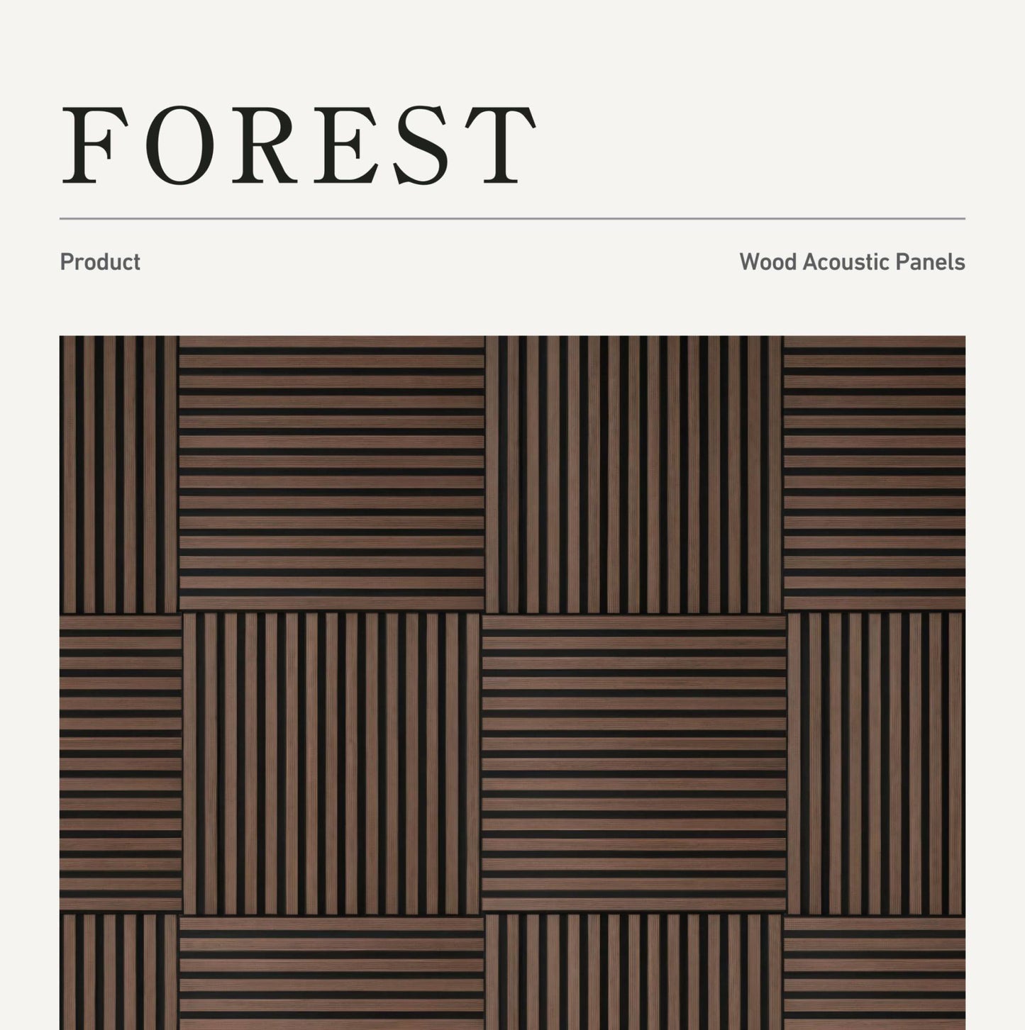 Design moderno ecológico 600x600mm painel acústico de ripas de madeira 2 peça