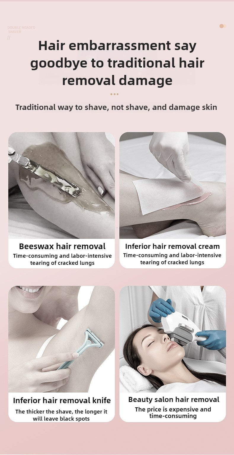 Barbeador elétrico para mulheres, à prova d&#39;água, lâminas de cabelo molh