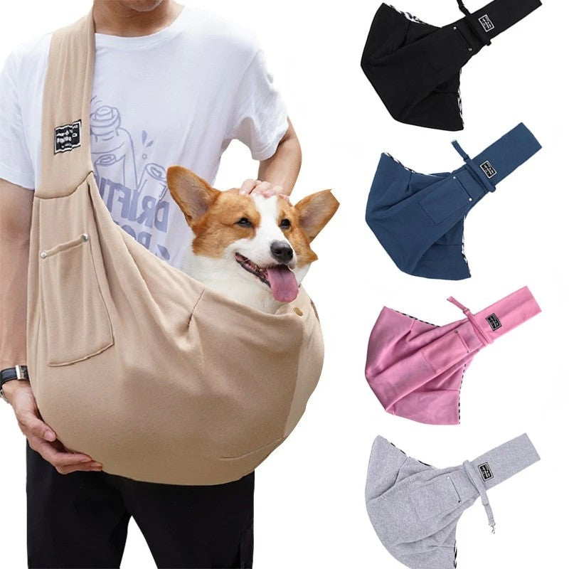 Bolsa confortável para cães, bolsa de ombro crossbody para animais de estimaç