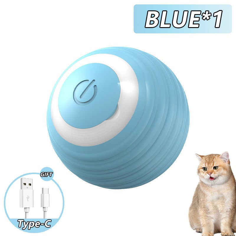 Gato bola interativa inteligente gato brinquedos interior automático rolamento