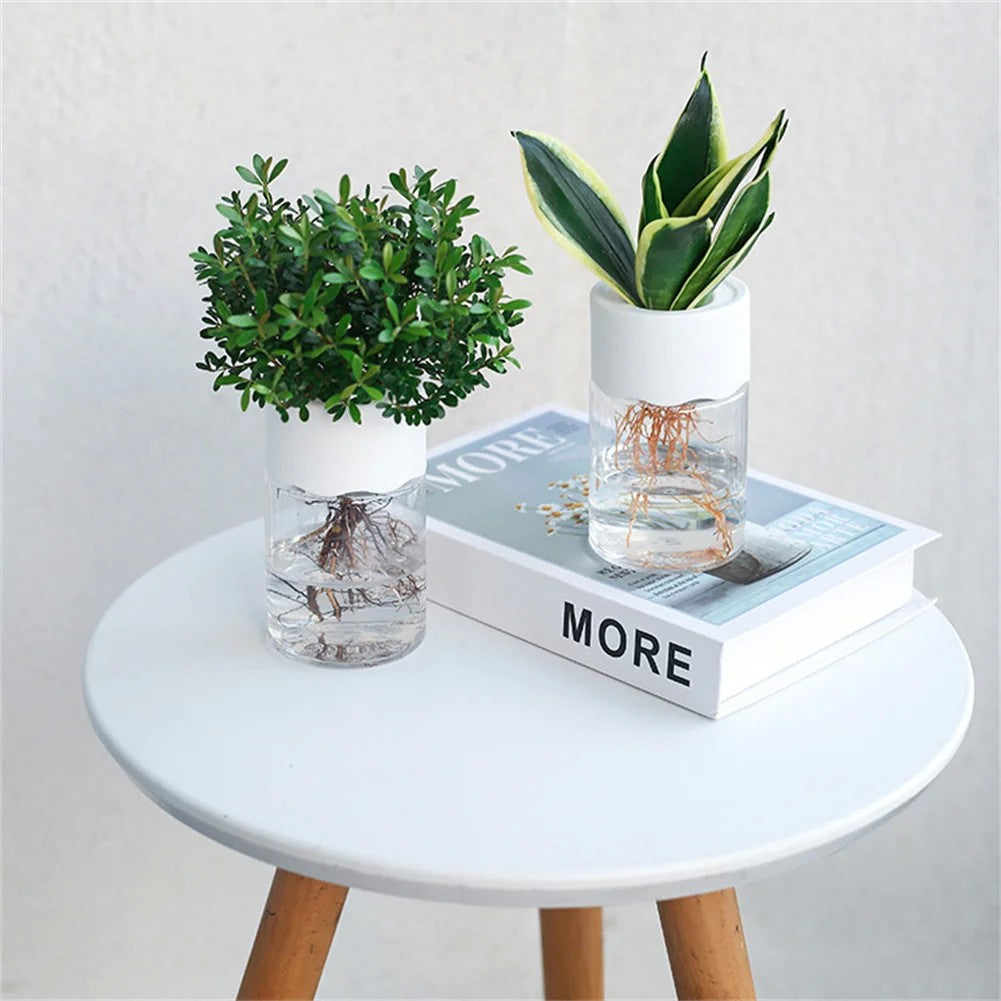 Mini vaso de flores hidropônico, vaso de decoração para casa, imitação de v