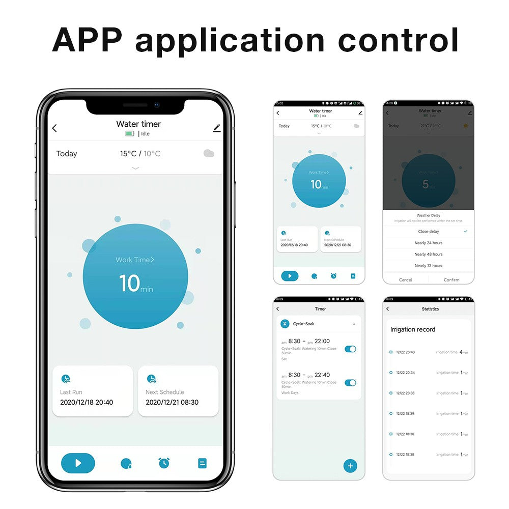 Tuya zigbee/wifi temporizador de água 1 zona sistema de rega programável flor