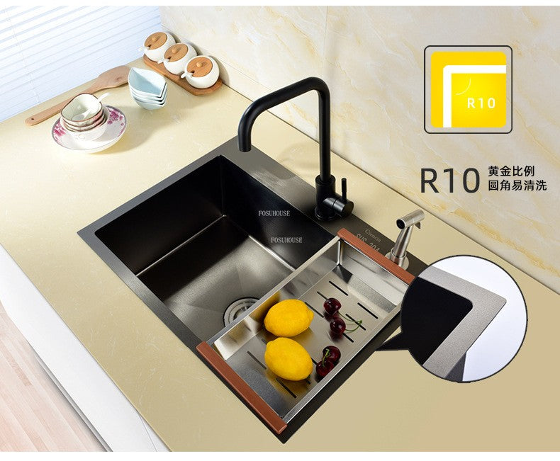 304 aço inoxidável pia da cozinha moderna casa acessórios de cozinha engrossa