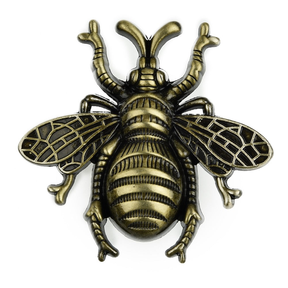 European Retro Bee Shape Drawer Handles Zinc Alloy Furniture Wardrobe Knob Kitchen Cupboard Drawer Door Vintage Pull Handles