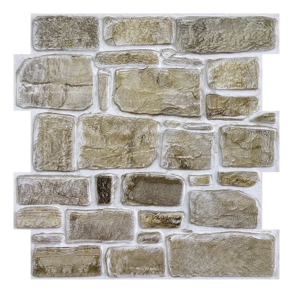 Painéis de parede de pedra falsa 3D, Peel and Stick Tile, Adesivo decorativo de