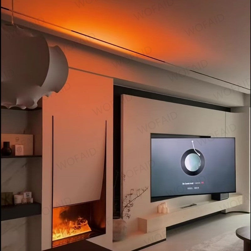 Lareira atomizada 3d com chama de vapor colorida eco casa inteligente interior d