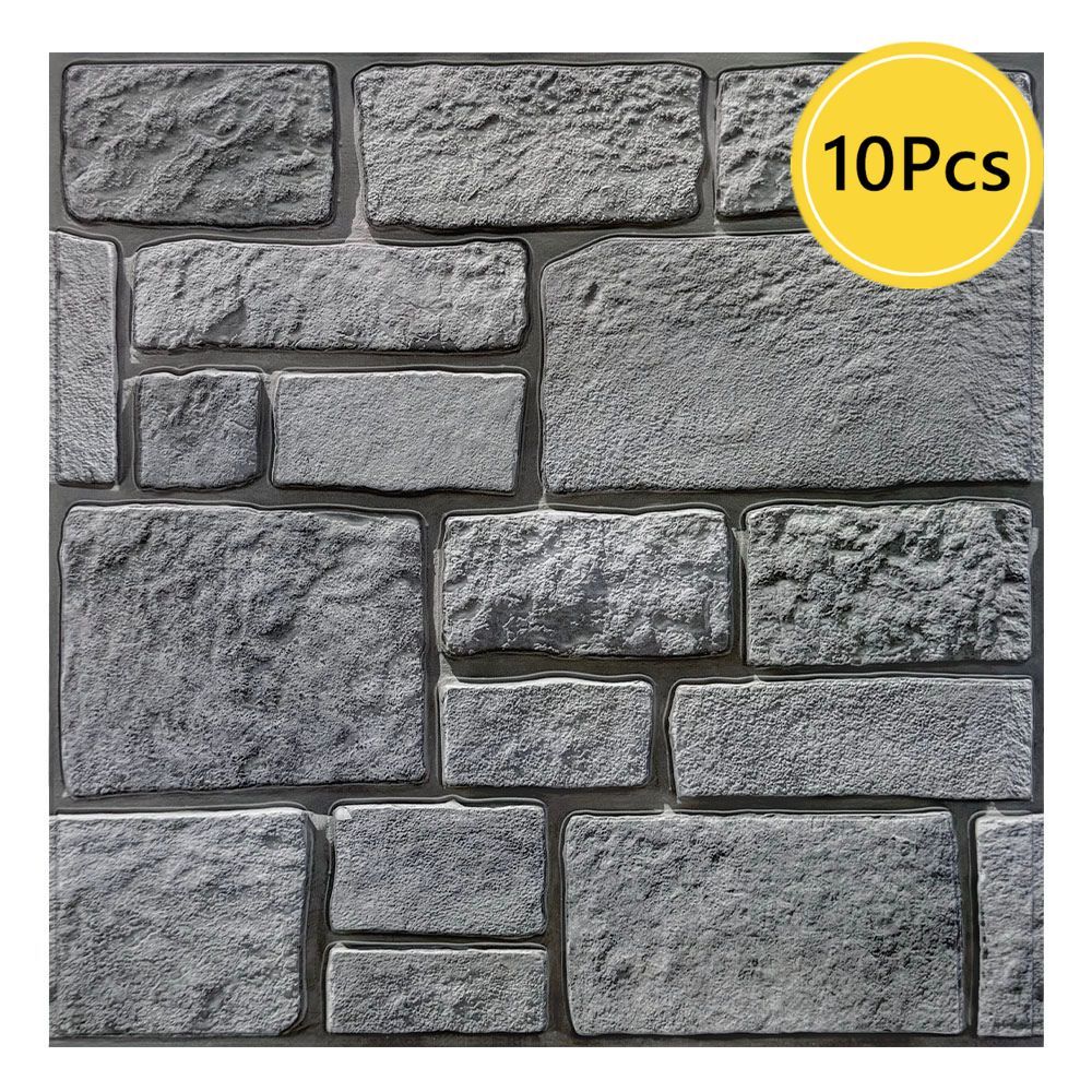 Painéis de parede de pedra falsa 3D, Peel and Stick Tile, Adesivo decorativo de