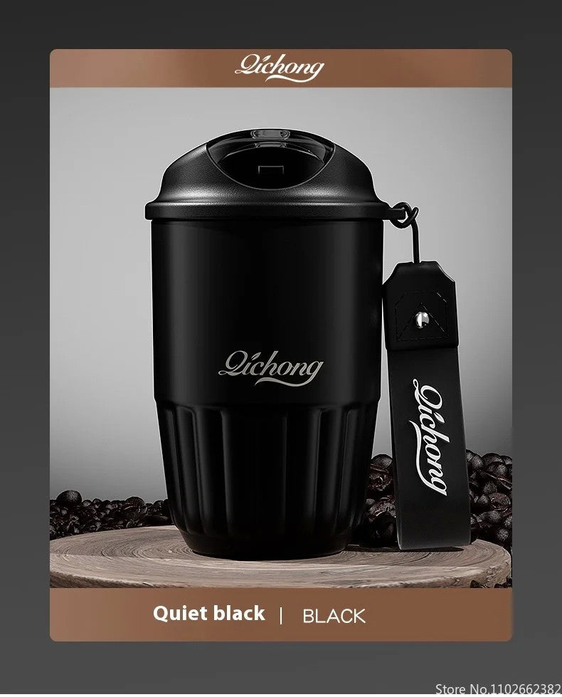 410ml forro cerâmico garrafa térmica xícara de café parede dupla aço inoxid