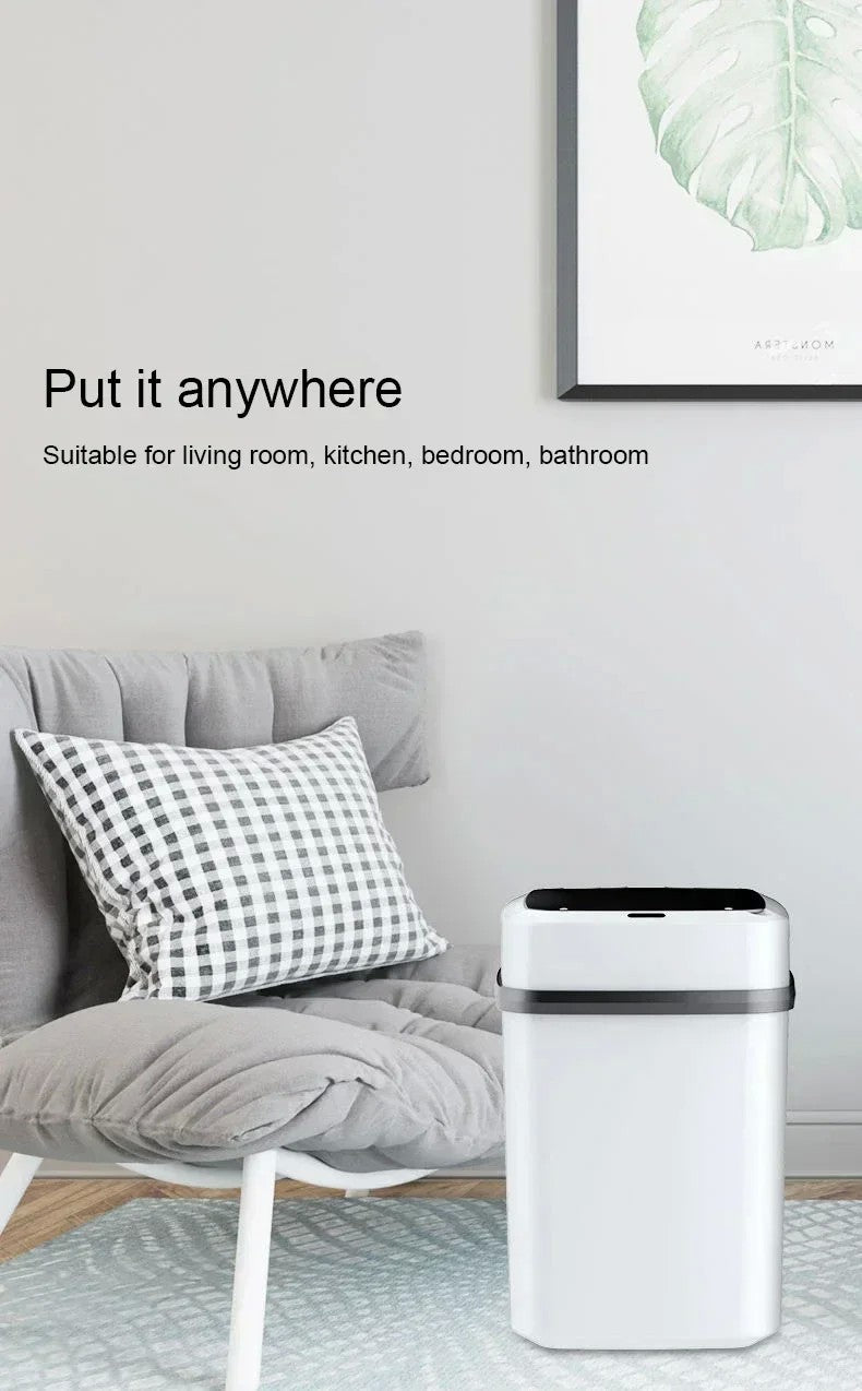 13L Casa Cozinha Sala de estar Banheiro Sensor Inteligente Touchless Tampa Abert