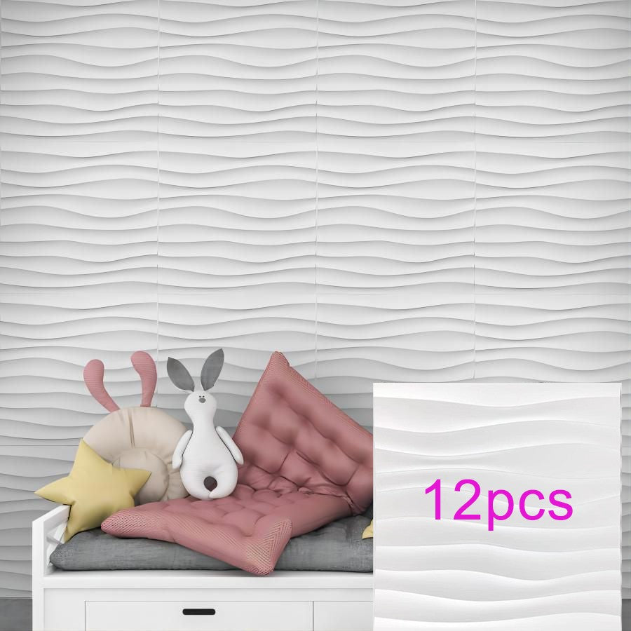 Painel de parede texturizado 3D KUUJOJOJO para decoração de parede interna, ad