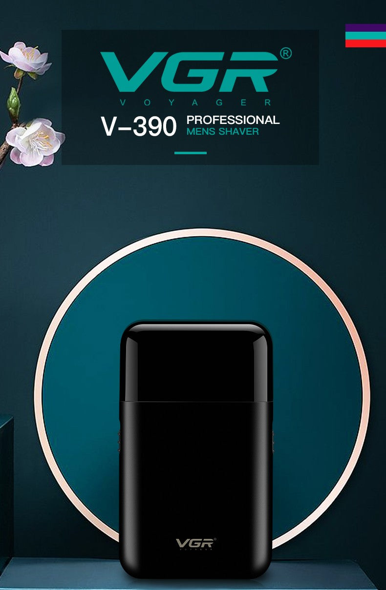 Vgr V-390 mini lâmina única sem fio aparador de barba navalha recarregável fo