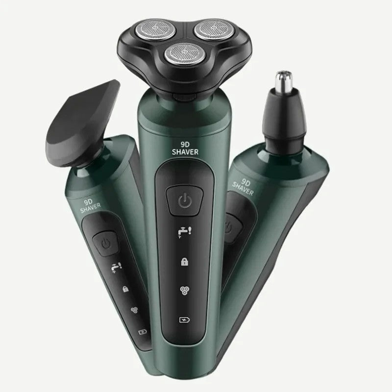 Barbeadores elétricos para homens, lâmina de barbear impermeável, uso úmido